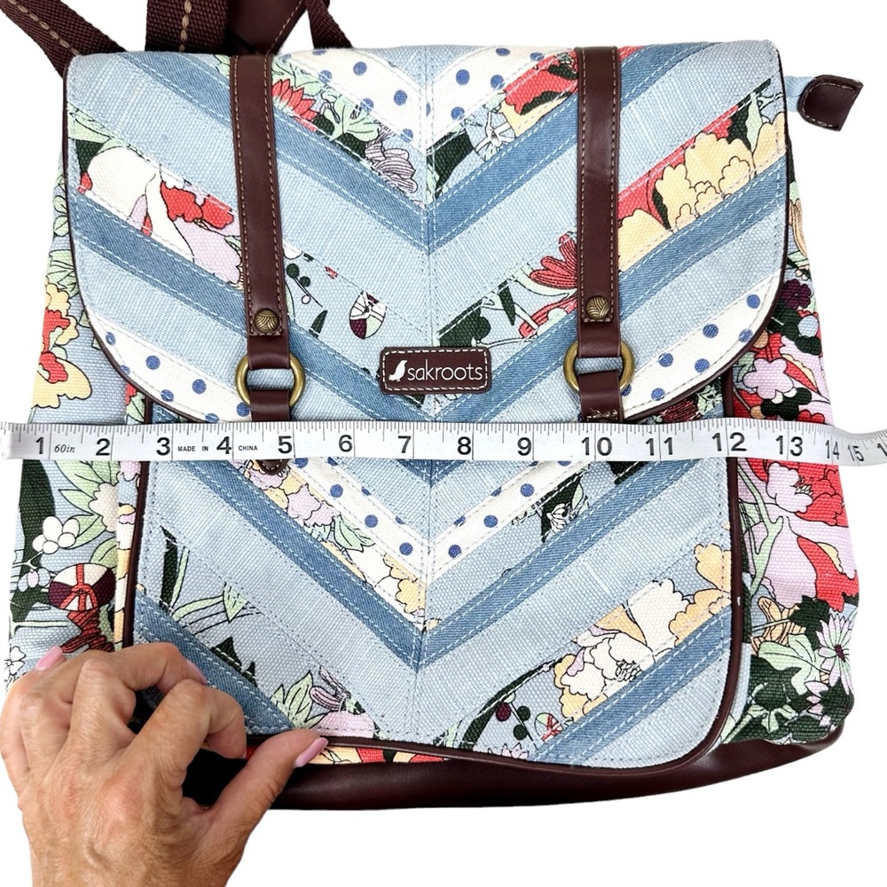 NWT Sakroots Artist Circle Convertible Backpack Sky Blue - Picture 12 of 16